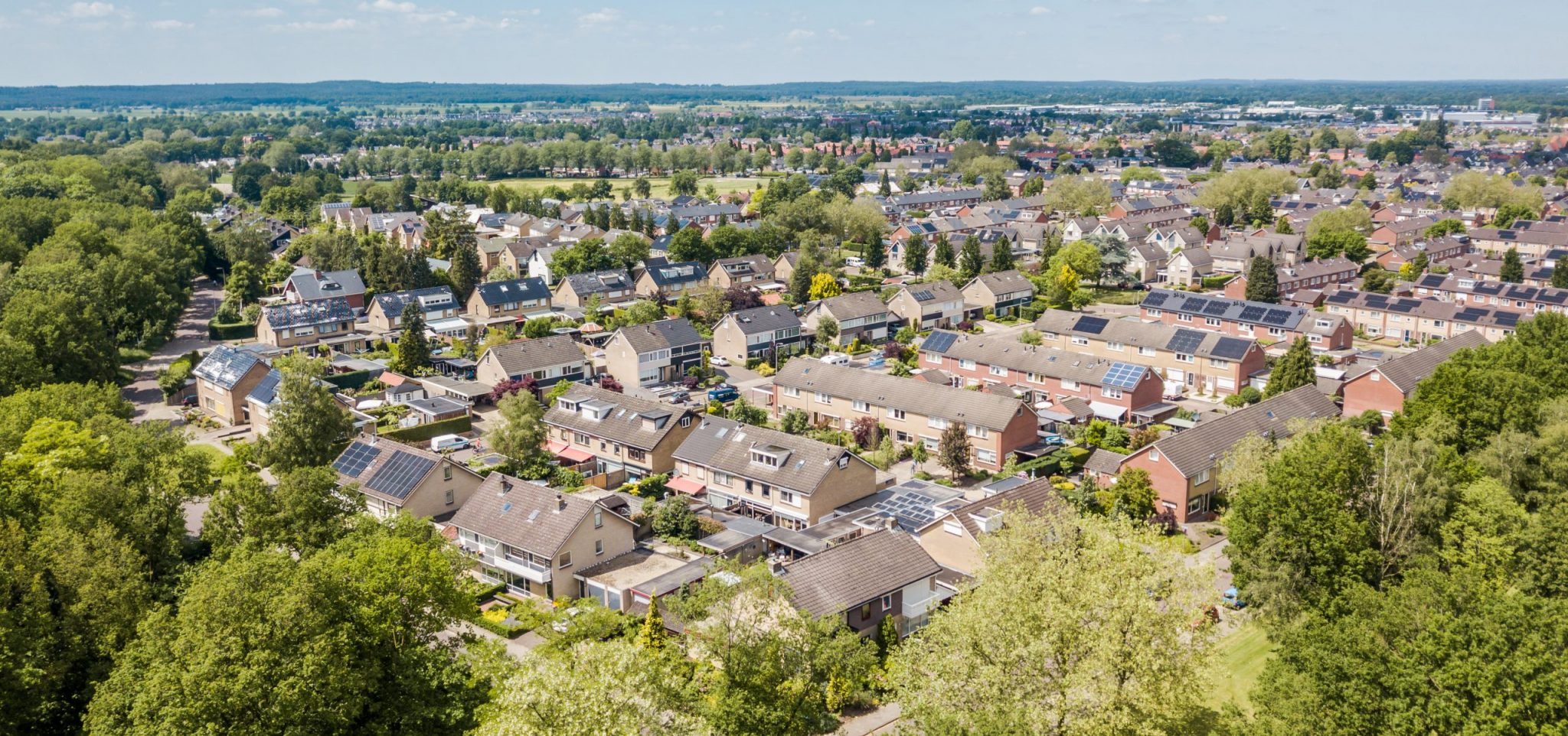 Bovenaanzicht van woonwijk Plan Zuid in Rijssen